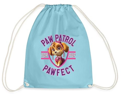 Spreadshirt Paw Patrol Skye Pawfect Turnbeutel, One size, Aqua