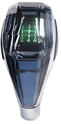 Koanhinn Pomo de palanca de cambios universal para coche, con luces LED, de cristal, para transmisión manual