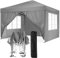 COBIZI Tonnelle 3x3m Tonnelle Pliante 3x3 Barnum Pliant Tonnelle de Jardin Exterieur Imperméable Professionnel Tente de Reception Camping avec 4 Côtés, Gris