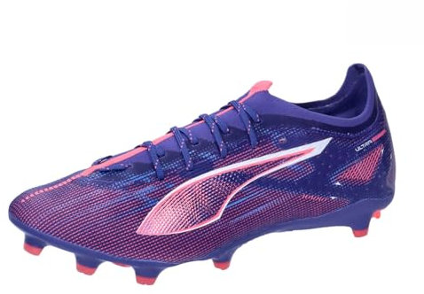 PUMA Ultra 5 Pro FG/AG, Soccer Shoe Unisex Adulto, Lapis Lazuli White-Sunset Glow, 39 EU