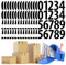 300 PCS Nummernaufkleber, 7.6cm wasserdichte Vinyl-Nummernaufkleber selbstklebende aufeinanderfolgende Nummern 0-9 Etiketten ohne Rückstände für Büro, Klassenzimmer, Innenräume (15 Blätter, Schwarz)