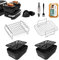 EKAKI Air Fryer Accessories, 8 Pcs Dual Air Fryer Accessories for Ninja Foodi FlexDrawer Air Fryer AF500UK 2023 Released 10.4L, Collapsible Ninja AF500UK Liners & Racks & Tools