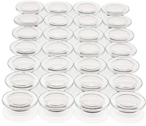 PYJLBX Fridge Magnets, 28 Pack Strong Small Round Magnets, Heavy Duty Whiteboard Magnets for Office, Notice Board, Crafts,Office,Home & Kitchen,Refrigerator Magnet Mini Magnetic Dots for Adults, White