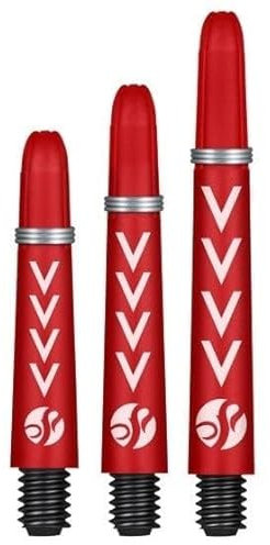 Shot! Dart Shafts Koi Carbon Michael Smith Red mit Federring für Steeldarts & Softdarts (Kurz)