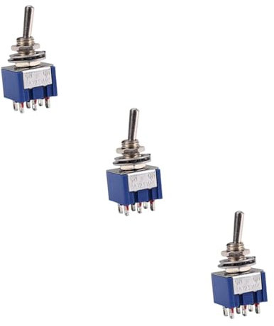 SOLUSTRE 3stücke Spdt Positionen Latching Toggle Schalter Blau Für Elektrische Gitarren Und Schaltanwendungen Einfache Installation Und Vielseitig Einsetzbar