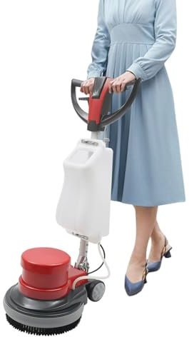 Pulidora de suelo de 1100 W, pulidora con pieza de mano, soporte para almohadillas, depósito de agua, cepillo de techo duro