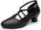 YCALCP Damen Latin Tanzschuhe Geschlossen Zehen Salsa Tango Charakter Walzer Soziale Ballsaal Tanzschuhe,272-Schwarz-4.5CM,37.5 EU