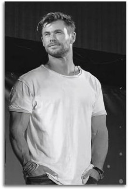 KIUYGPPJ Schauspieler-Poster, Chris Hemsworth, dekoratives Gemälde, Leinwand, Wandposter und Kunstdruck, modernes Familienschlafzimmer, Dekoration, Poster, 20 x 30 cm