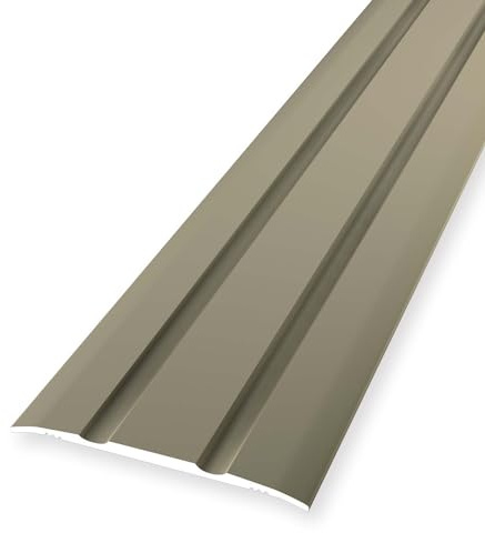 Übergangsleiste 2.5 x 38 x 2700 mm Übergangsschiene Übergangsprofil Aluminium eloxiert Geriffelt Selbstklebend Sandfarbig
