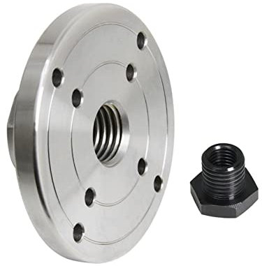 zqagBaod lathe accessories, Steel Wood Lathe Chuck Face Plate, M33 X 3.5mm / 1 X 8TPI / M18 X 2.5mm Thread Flange Faceplate, Woodworking Turning Tools(100mm M18x2.5)