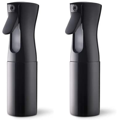 Spray Bottle Salon Pulvérisateur de Coiffure, Bouteille de Brumisateur d'eau, Flacon Spray Vide, Vaporisateur Brumisateur Cheveux, Hairstyling de Coiffeur Pulvérisateur D'eau Vide,160ML - Noir * 2