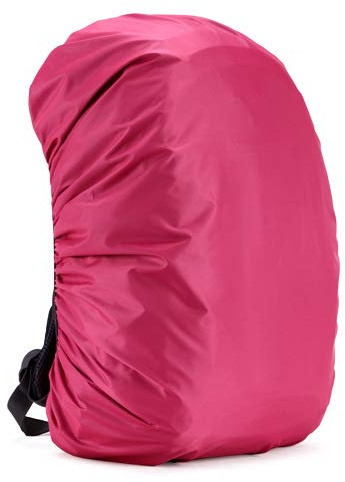 Hrlace Wasserfester Regenschutz für den Rucksack Cover Schulranzen Regenüberzug wasserdichte Regenhülle für Reisen, Klettern, Camping, Radfahren Wandern und Outdoor-Aktivitäten Pink 55-60L