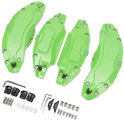 AOWINHIT 4PCS Car Caliper Covers Caliper Protector, Brake Caliper Cover Set Replacement, Brake Caliper Cover Set Aluminum Alloy Replacement 19 20in Wheels Hub (Green),Calipers and Accessories