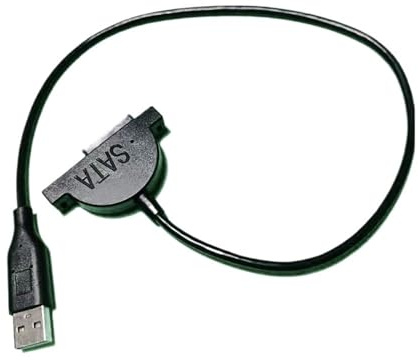 13Pin HDD Caddy Drive Cable 7+6Pin USB 2.0 to SATA External Optical Drive Converter for Laptop CD-ROM DVD-ROM