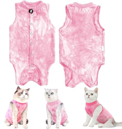 NJCXOLA Cat Bodysuit After Surgery Castration Cat Bodysuit After Surgery Body for Cats Clothing Medical Cat Bodysuit Cat Suit After Surgery Anti-Leak Suit Pet Recovery Collar Alternative