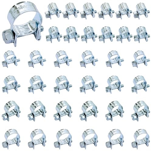 36 Stück Mini Schlauchschellen, 7-15 mm Verstellbar Klein Schlauchklemmen, Stil Kraftstoffeinspritzung Gelenkbolzenschelle Schellen für Mini Kraftstoffleitungs Auspuffrohr Benzinrohr