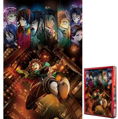 WSRXDMSN Anime Jigsaw Puzzles for Adults 1000 Pieces Wooden Collage Puzzle 29.5x20 in (Demon5)