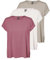 VERO MODA Damen VMAVA Plain SS TOP GA JRS 3-Pack Kurzarm Shirt, Mesa Rose/White Alyssum/Chateau Gray, XS