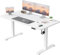 JUMMICO Electric Desk Height Adjustable with USB Charging Port, Height Adjustable Desk, Ergonomic Sit Stand Desks 140 x 60 cm, White