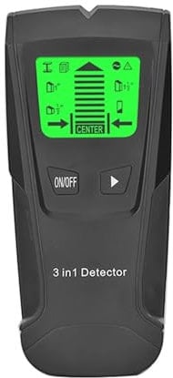 TIEOAXFT 3 in 1 Wall Metal Detector Depth Professional Find Metal Wood Studs AC Voltage Live Wire Detect Wall Scanner Electric Box Finder(Black)