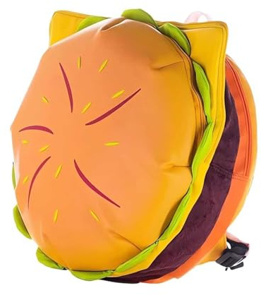 Hamburger Rucksack Cheeseburge R lustiger gelber Universum Burger mit Fächern Büroorganisation Und Aufbewahrung Für Den Schreibtisch (Yellow One Size)