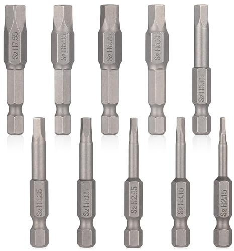 5 Point Pentagon Security Bits, H2.15-H7.55 Magnetic 5 Point Security Star Screwdriver Bits Set with 1/4 Hex Shank Star Securitys Tamper Proof Pentagon Head Screwdriver Bit, 2-Inch Length
