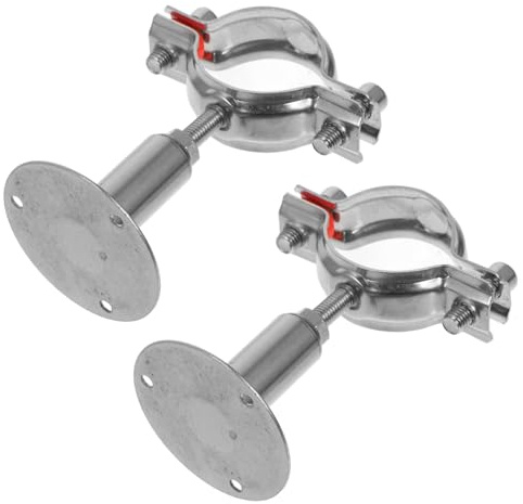 Sosoport 2 pezzi Supporto Regolabile per Tubi in Acciaio Inossidabile Staffa da Parete e Soffitto Morsetto Resistente per Tubazioni Idrauliche Gas e Condizionamento Kit per Uso Domestico e