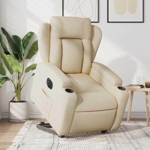 Owoxanthellate Poltrona relax elettrica con supporto rialzato, in tessuto, 77 x 94,5 x 100 cm, design moderno e comoda poltrona TV per Living Room