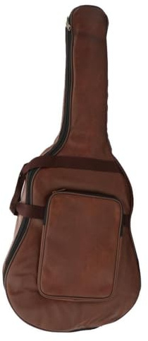 AMSLSIU Strapazierfähige Gitarrentasche aus PU Leder, wasserdicht gepolstert, passend für 40 und 41 Zoll Gitarren, Zubehör.