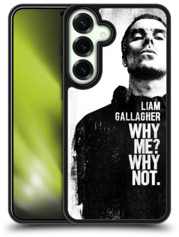 Head Case Designs Offizielle Liam Gallagher Why Me Grafiken Gel Armour Hülle [Militärischer Schutzgrad] kompatibel mit Samsung Galaxy S25