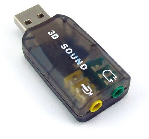 BIGtec USB Adapter, externe Soundkarte für USB, Lautsprecher Mikrofon Headset Anschluß, USB 2 x 3,5mm Anschluß