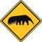U24 Aufkleber Vorsicht Ameisenbär 20 x 20 cm Autoaufkleber Sticker