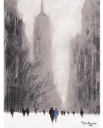 Pyramid Jon Barker Heavy Snowfall, 5th Avenue - New York, 60 x 80 cm, Leinwanddruck, Mehrfarbig