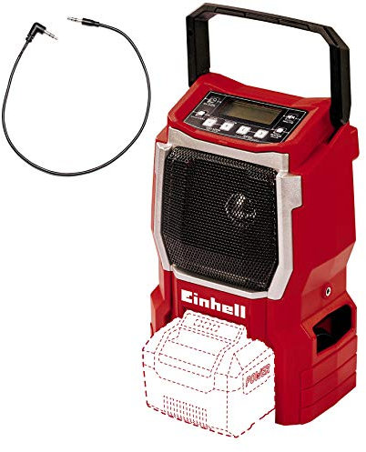 Einhell Akku-Radio TE-CR 18 Li - Solo (18V, 90mm Lautspr., 10 Senderspeicherplätze, LCD Display, integr. Antenne, AUX Anschluss, Lieferung ohne Akku)
