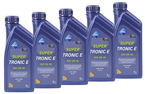 5x 1 L LITER ARAL SUPERTRONIC SUPER TRONIC E 0W-30 MOTOR-ÖL MOTOREN-ÖL 31744126