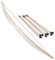BestSaller 1265 eleganter Kinder-Bogen ca. 90cm aus Eschenholz, Holz Esche, inkl. 3 x 1204 Pfeile 40cm, Natur, 4-teilig (1 Set)