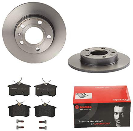2 Bremsscheiben Voll 245 mm + Bremsbeläge Hinten von Brembo Voll (1420-53592) Bremsensatz Bremsanlage Bremsen-Kit,Bremsenset, Bremsscheiben, Bremsbeläge, Bremsen-Set, Beläge, Bremsbelag,
