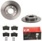 2 Bremsscheiben Voll 245 mm + Bremsbeläge Hinten von Brembo Voll (1420-53592) Bremsensatz Bremsanlage Bremsen-Kit,Bremsenset, Bremsscheiben, Bremsbeläge, Bremsen-Set, Beläge, Bremsbelag,