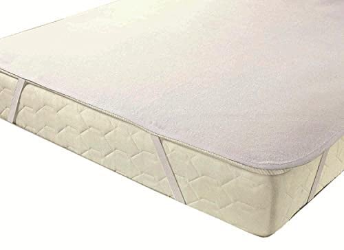 EXKLUSIV HEIMTEXTIL Matratzenschoner Inkontinenzmatte Matratzenauflage mit 4 Spanngummis Jersey Weiss 60 x 120 cm