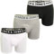 Jack & Jones Herren Boxershorts „Sense“ (Grau Melange / Schwarz / Weiß) S, (3er-Pack)