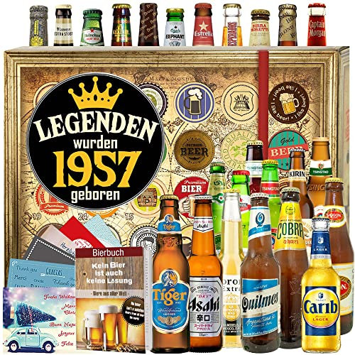 Legenden 1957 - Geburtstag Frauen - Biere der Welt - 24x - Kalender Weihnachten Bier 2024 2025