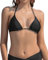 SHEKINI Damen Bikini Sliding Klassischer Triangel Rückenfrei Verstellbarer Ties Up Bikinioberteil (S, Bikini Top -Schwarz)