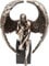 Kare Design Deko Objekt Nude Sad Angel, Bronze, Handgefertigt, Deko Figur, Engel Design, Wohnzimmerdekoration, für Regale, Holz Sockel, 26x18x11cm (H/B/T), Kupfer