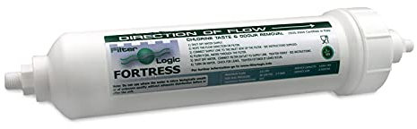 FilterLogic FLR-10J Fortress Universal Inline Undersink Fridge Water Filter Replacement Cartridge System - Recyclable - Compatible with Samsung DA29-10105J, LG BL9808 Uses 40 Times Less Plastic - Eco