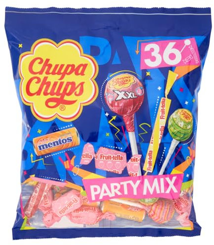 Chupa Chups Party Mix, Golosinas y Caramelos de Sabores Surtidos - Bolsa de 400 gr