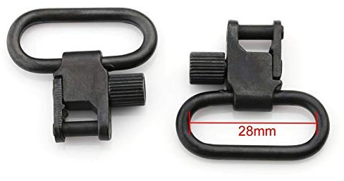 Jagdaktiv 2 Stück Riemenbügel abnehmbar 28mm Slings Set für Europäische Waffen