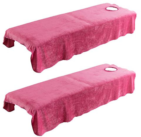 F Fityle 2Pcs Housses de Table de Massage Serviette pour Lit Massage Spa, Russet, 120x190 cm