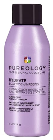 Pureology Hydrate Shampoo - For Dry or Color Treated Hair, Moisturizing Shampoo For Hydration & Softness, With Rose Extract & Green Tea, Vegan & Sulfate-Free, 1.7 Fl Oz
