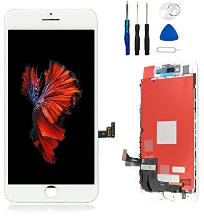 Master Screen Compatible for iPhone 8 Screen Replacement White,Screen Replacement for iPhone 8 LCD Digitizer Frame Assembly with Full Repair Tools Kit in White