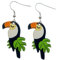 Miniblings Tukan Ohrringe - Handmade Modeschmuck I Vogel Urwald Hornvogel Regenwald Papagei Spechtvögel Tier Exotisch - Ohrhänger Ohrschmuck